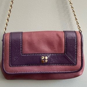 Kate Spade Purple Clutch with Gold Chain